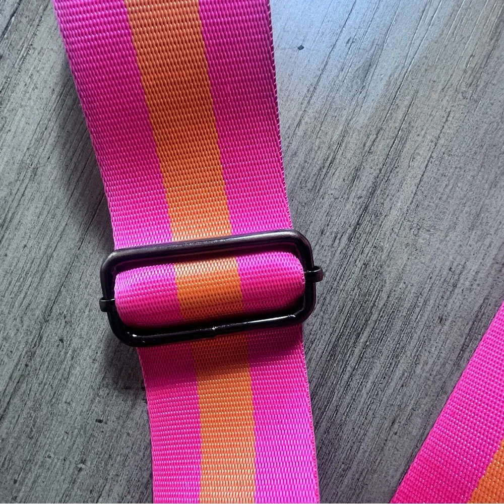 Vibrant Pink & Orange Adjustable Bag /Cellphone Strap Adjustable Y2K Sturdy